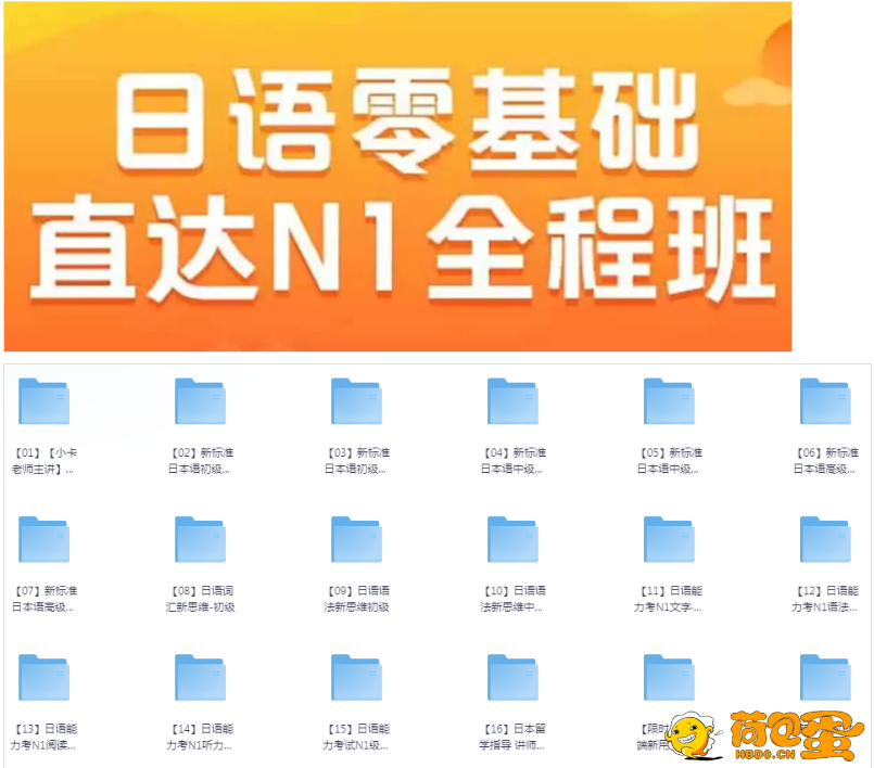 《日语零基础直达N1全程VIP长线班》价值七千的学习日语视频教程[mp4]